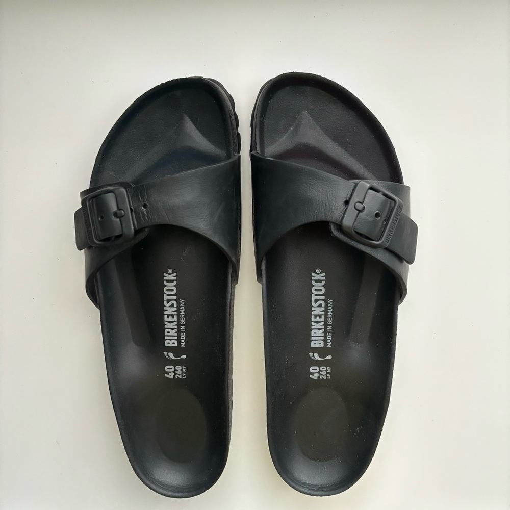 Plastic Black Birkenstocks